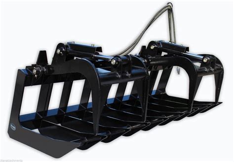 heavy duty root rake for skid steer|72 inch root grapple.